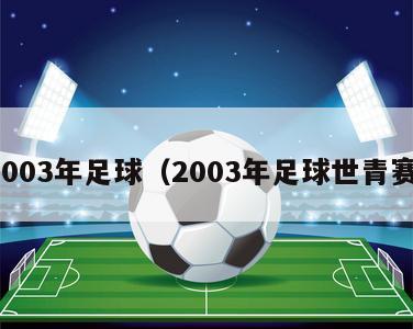 2003年足球（2003年足球世青赛）