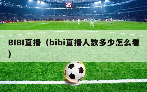 BIBI直播（bibi直播人数多少怎么看）