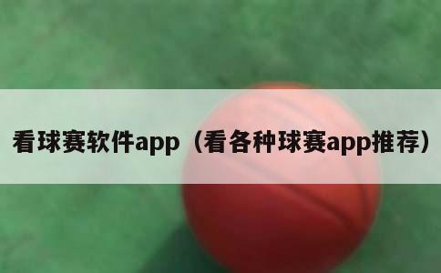 看球赛软件app（看各种球赛app推荐）